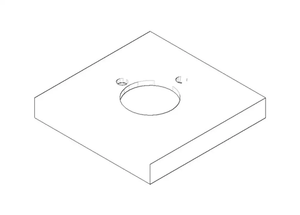 DORNBRACHT Rosette ERSATZTEILE 092768001 60 x 60 x 9 x D. 18,3 mm Platin, 092768001-08 Galeriebild 1